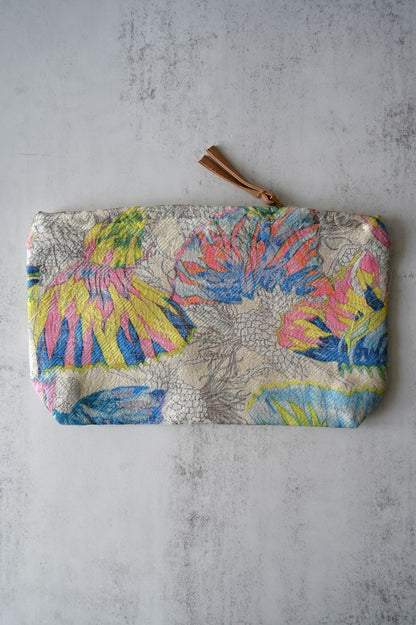 Large Multicoloured Floral Pouch