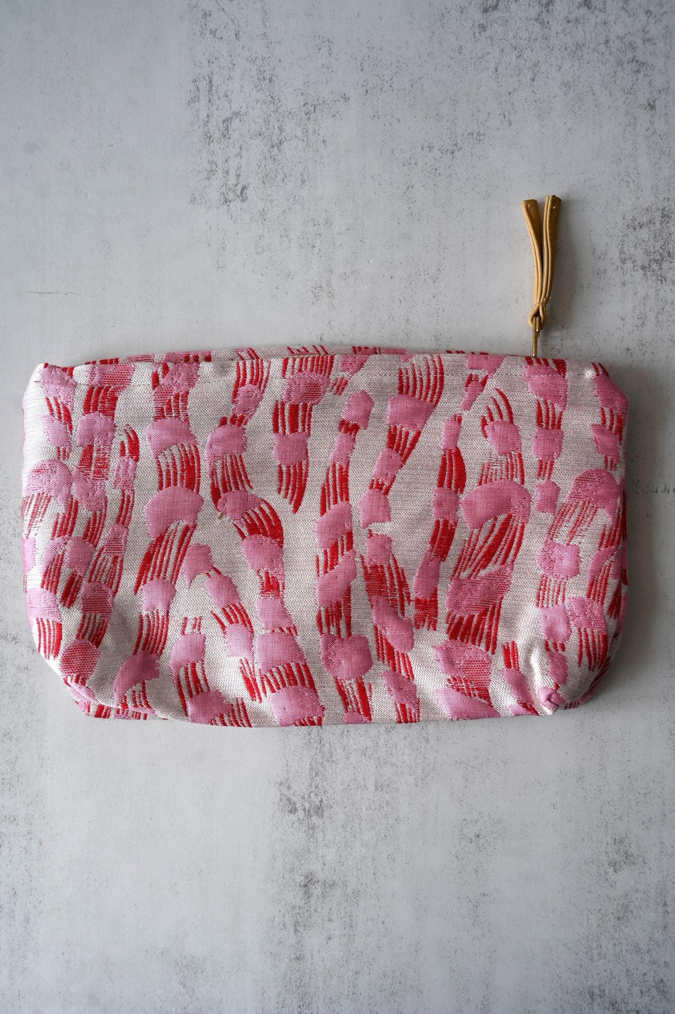 Large Pink Brushstroke Pouch