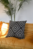 Woven Brown Geometric Diamond Cushion Collection