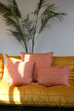 Orange Woven Diamond Cushion Collection