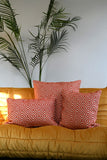 Orange Woven Diamond Cushion Collection