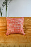 Orange Woven Diamond Cushion Collection
