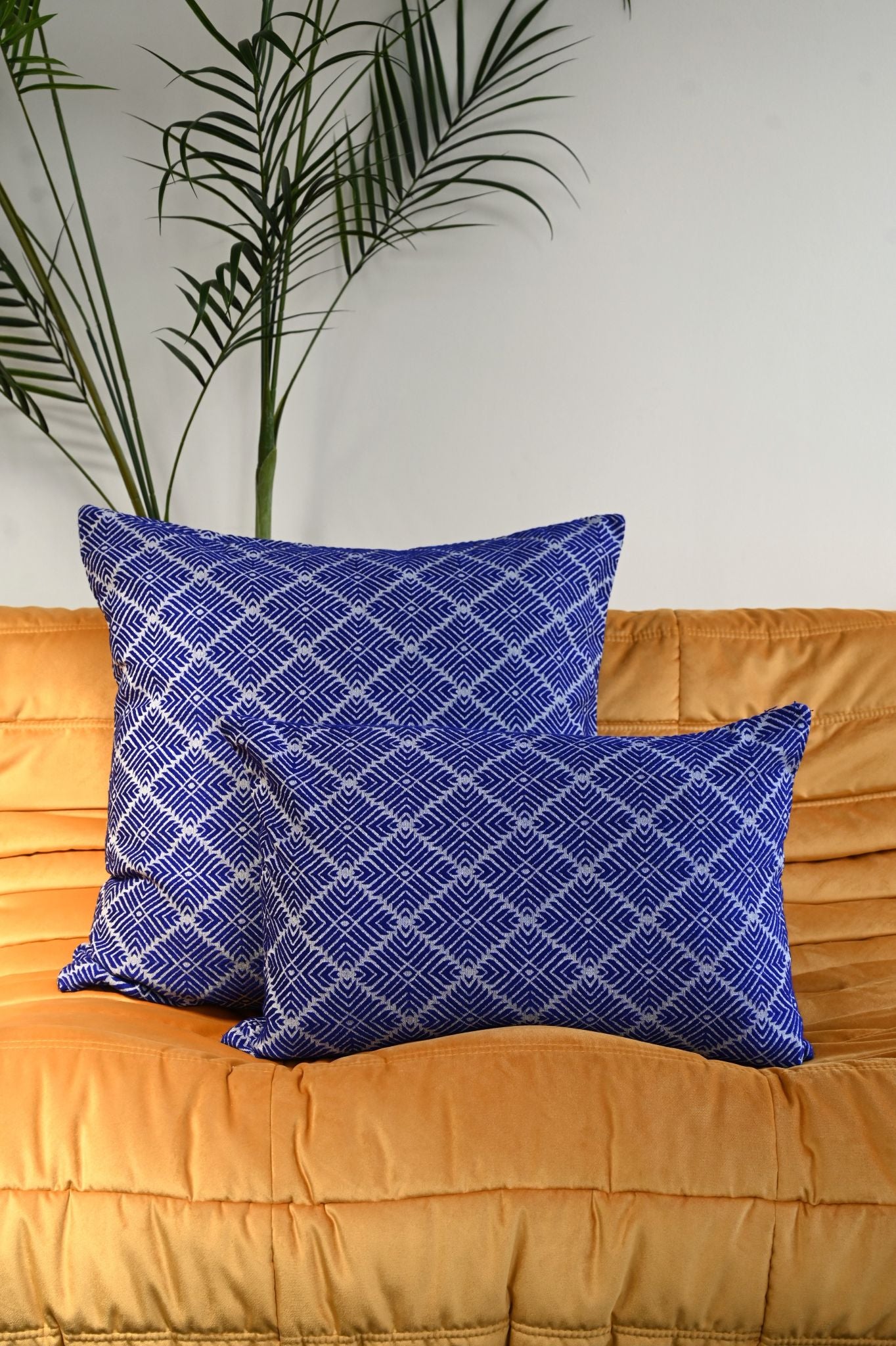 Navy Talavera Tile Cushion Collection