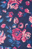 Navy and Pink Rose Floral Cushion Collection