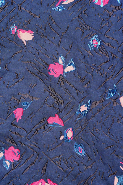 Navy and Pink Rose Floral Cushion Collection