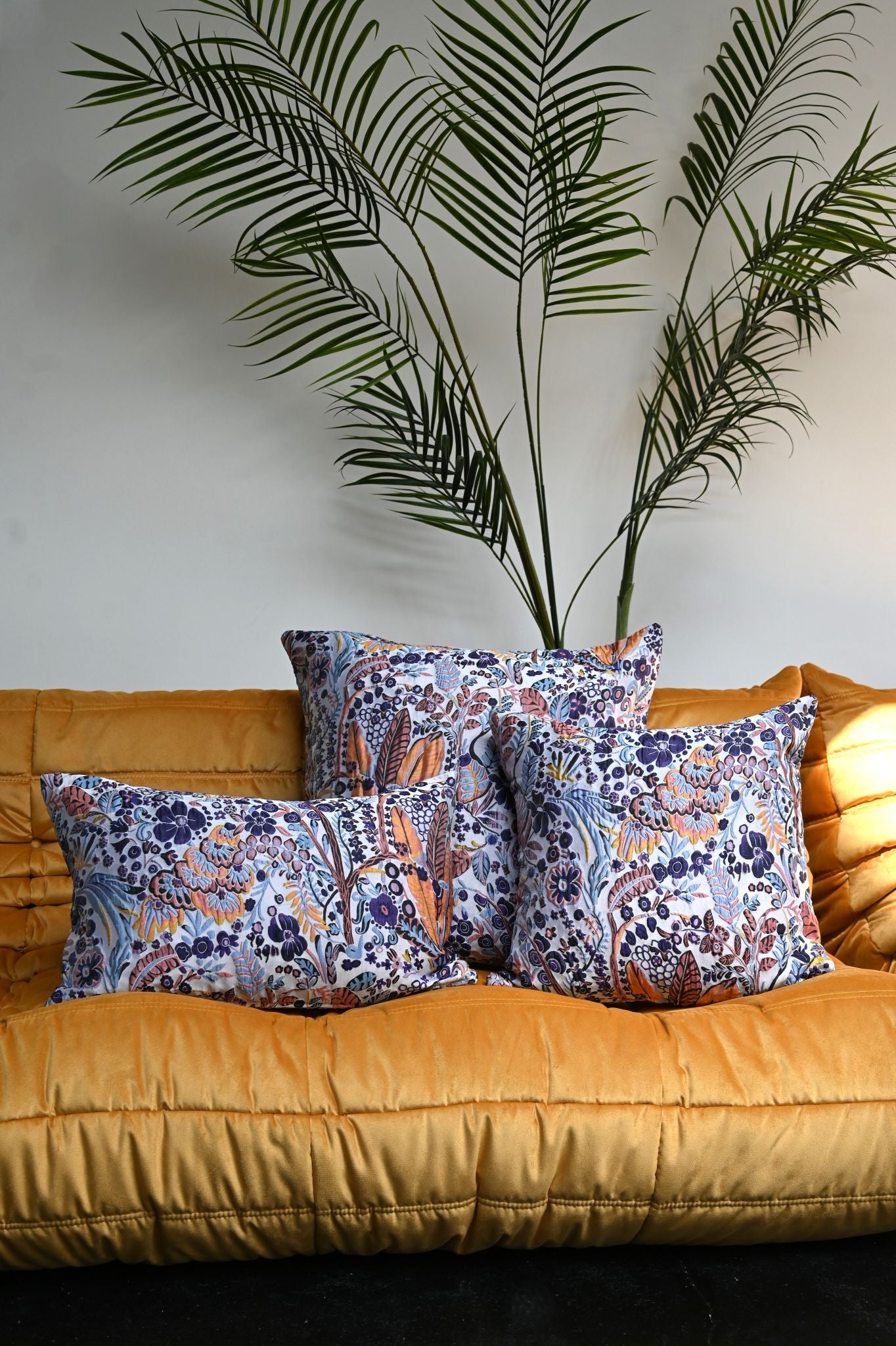 Purple Abstract Floral Cushion Collection