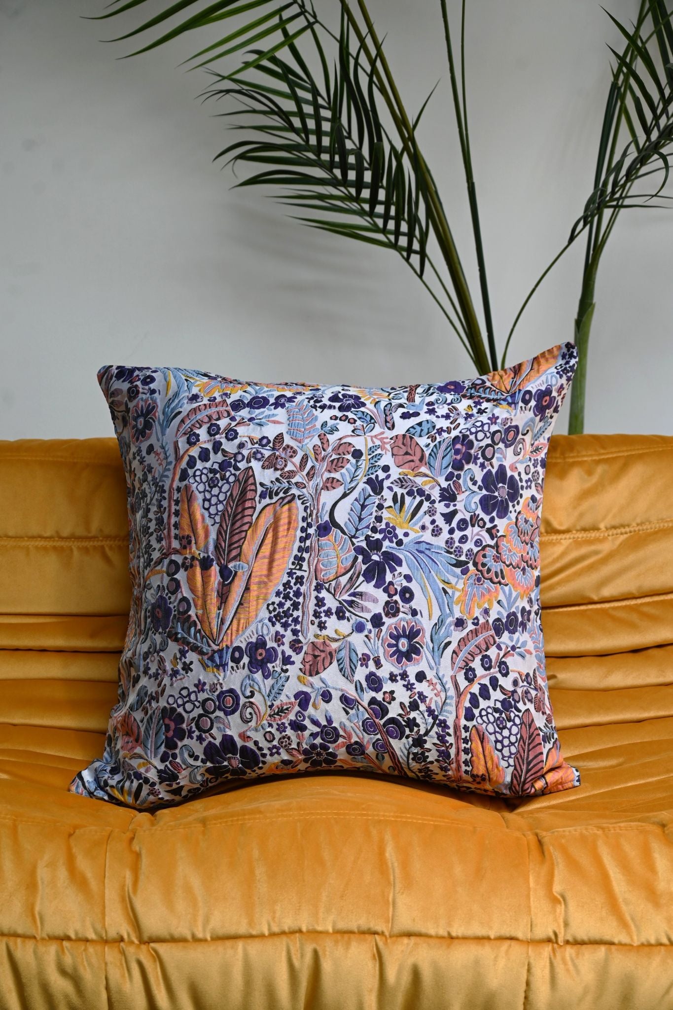 Purple Abstract Floral Cushion Collection