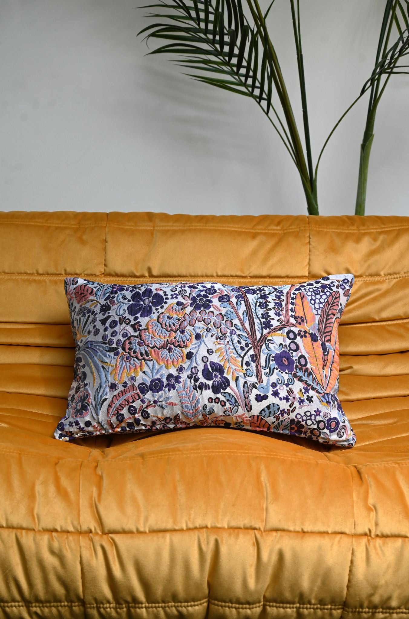 Purple Abstract Floral Cushion Collection