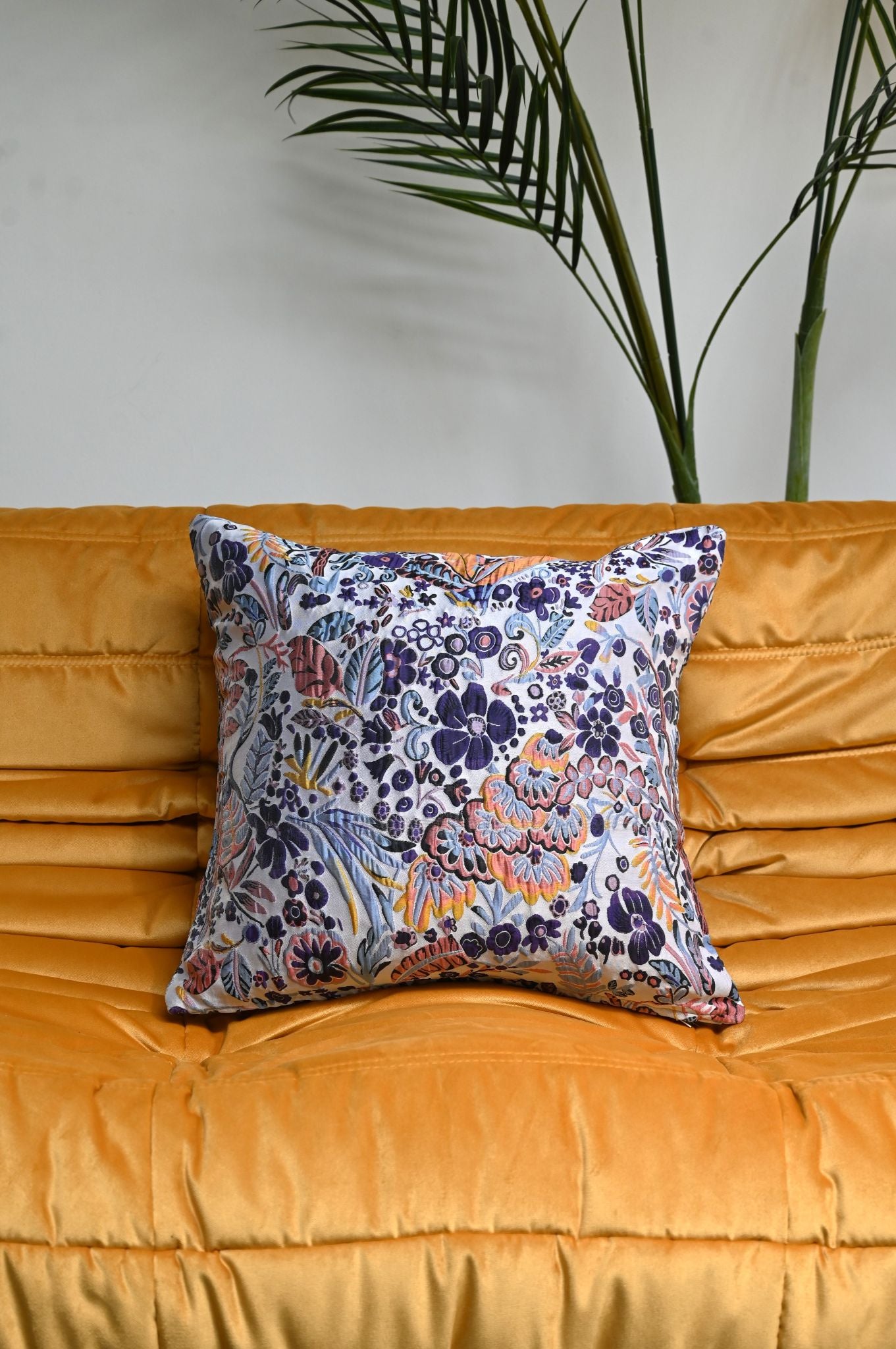 Purple Abstract Floral Cushion Collection