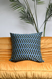 Blue Twisted Geometric Cushion Collection