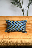Blue Twisted Geometric Cushion Collection