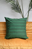 Green Twisted Geometric Cushion Collection