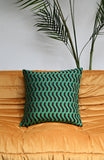 Green Twisted Geometric Cushion Collection