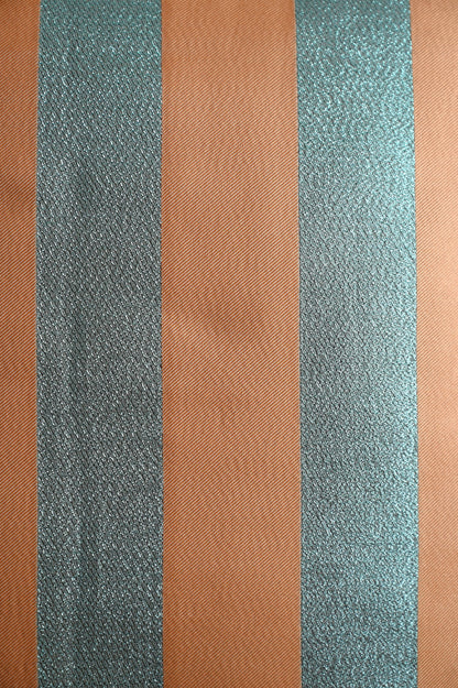Peach and Blue Stripe Cushion Collection
