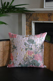 Pink and Sage Green Splatter Floral Cushion Collection