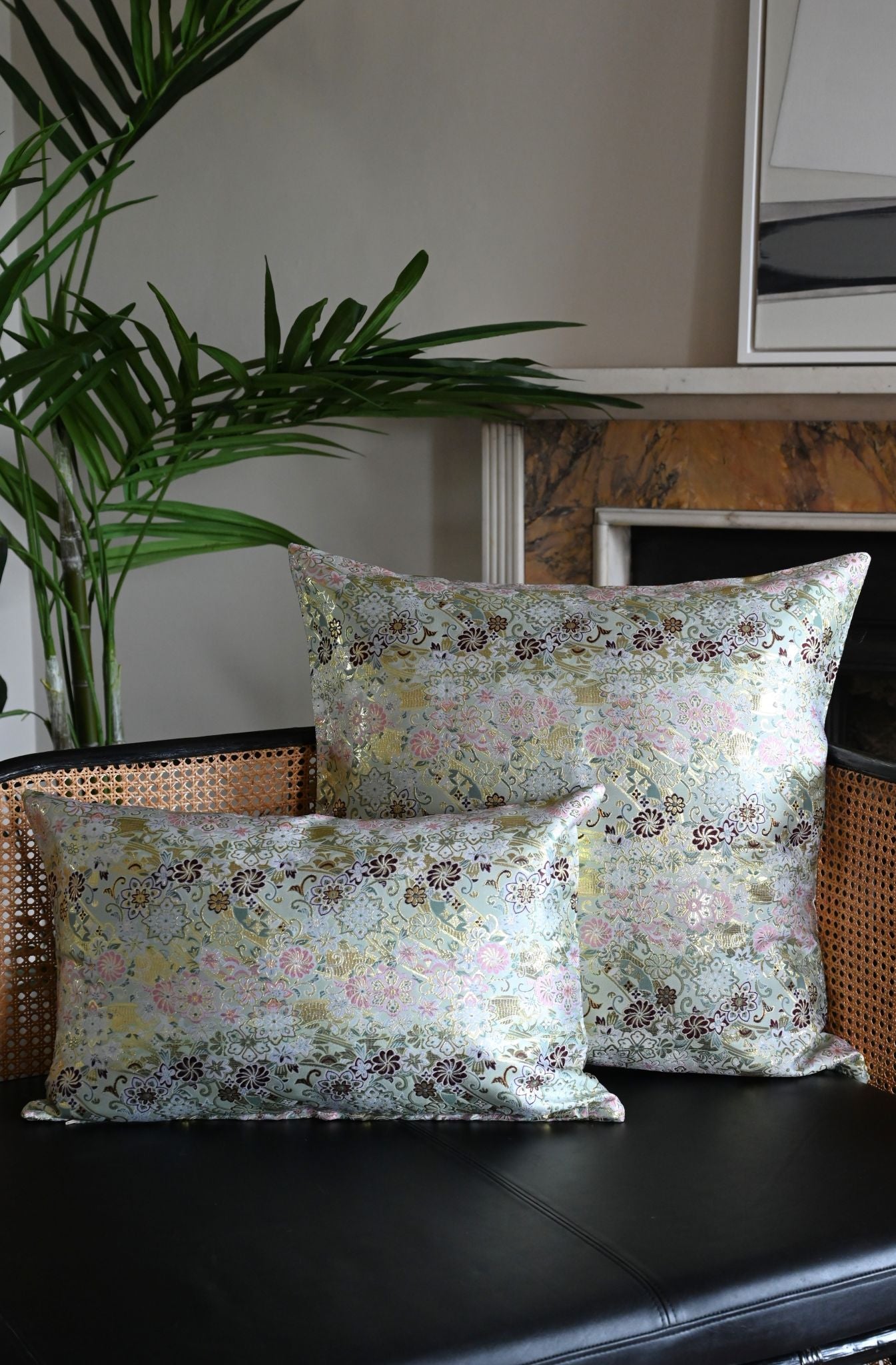 Sage Green & Pink Chintz Cushion Collection