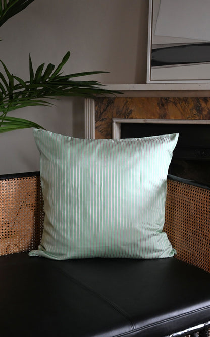 Mint Green and Pink Pinstripe Cushion Collection