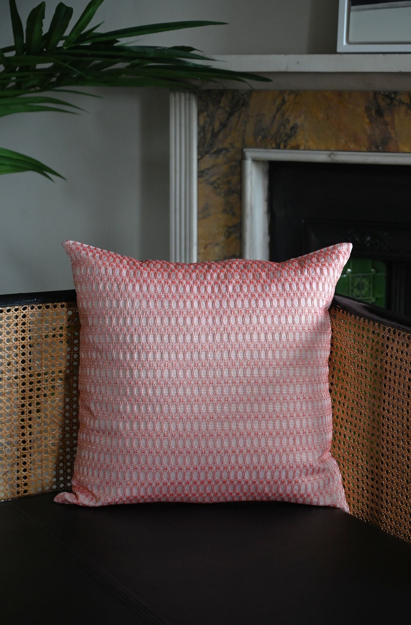 Pink Ditsy Oval Cushion Collection