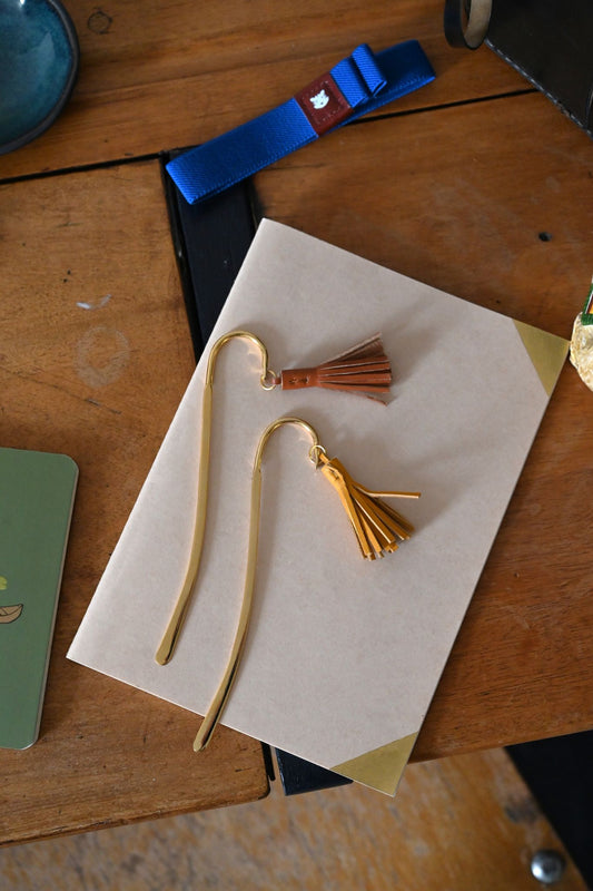 Gold Hook Bookmark with a Tassel