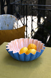 Blue Daisy Wave Edge Bowls