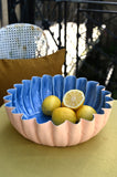 Blue Daisy Wave Edge Bowls