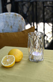 Gold Net Clear Glass Tea Light Holder