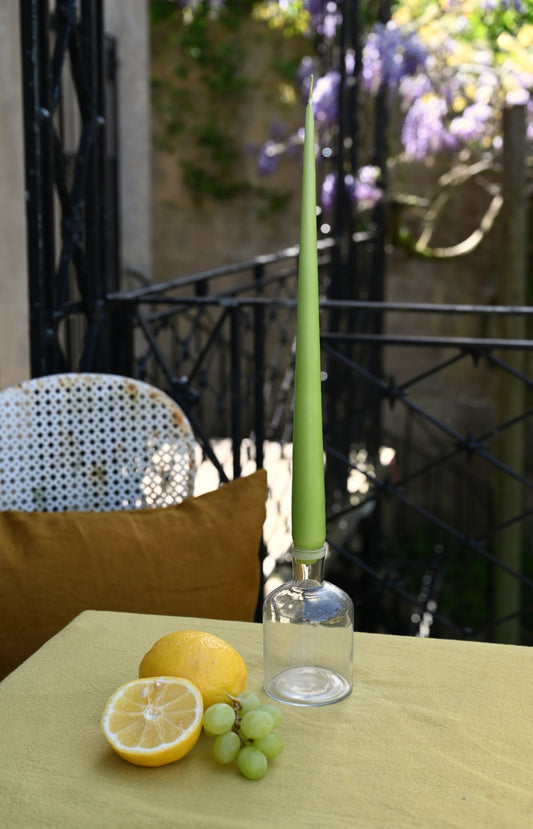 Bougeoir en verre pour bouteille