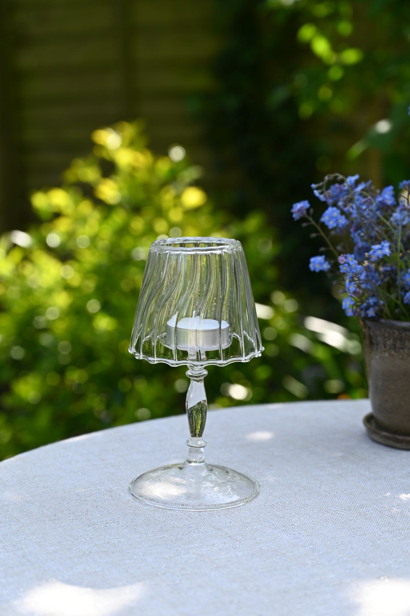 Clear Glass Lamp Shade Tea Light Holders