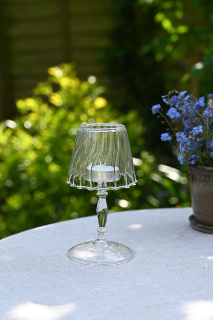 Clear Glass Lamp Shade Tea Light Holders
