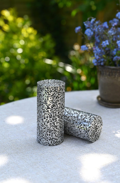 Porous Aluminium Salt and Pepper Shakers