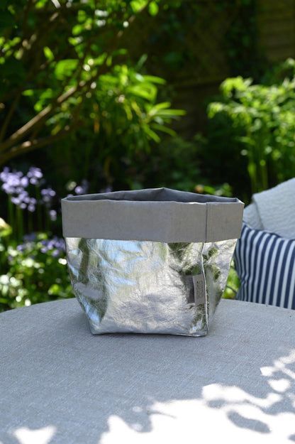Sac en Papier Uashmama Moyen - Argent