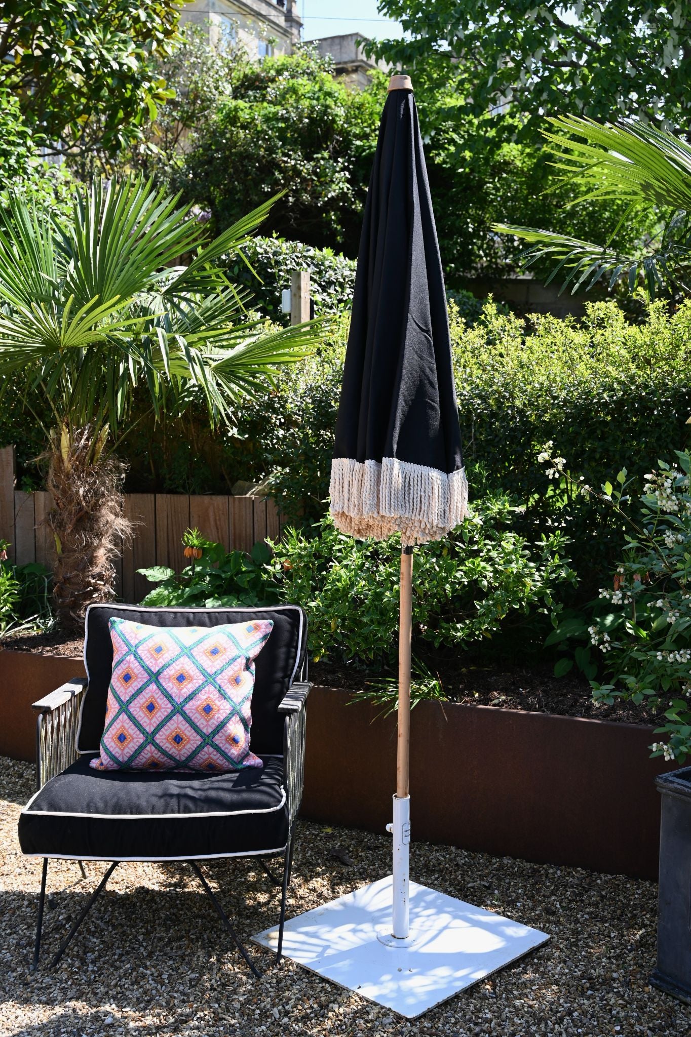 Diana Black Beach Parasol