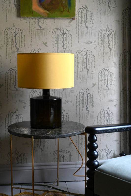 Yellow Cotton Drum Lamp Shade