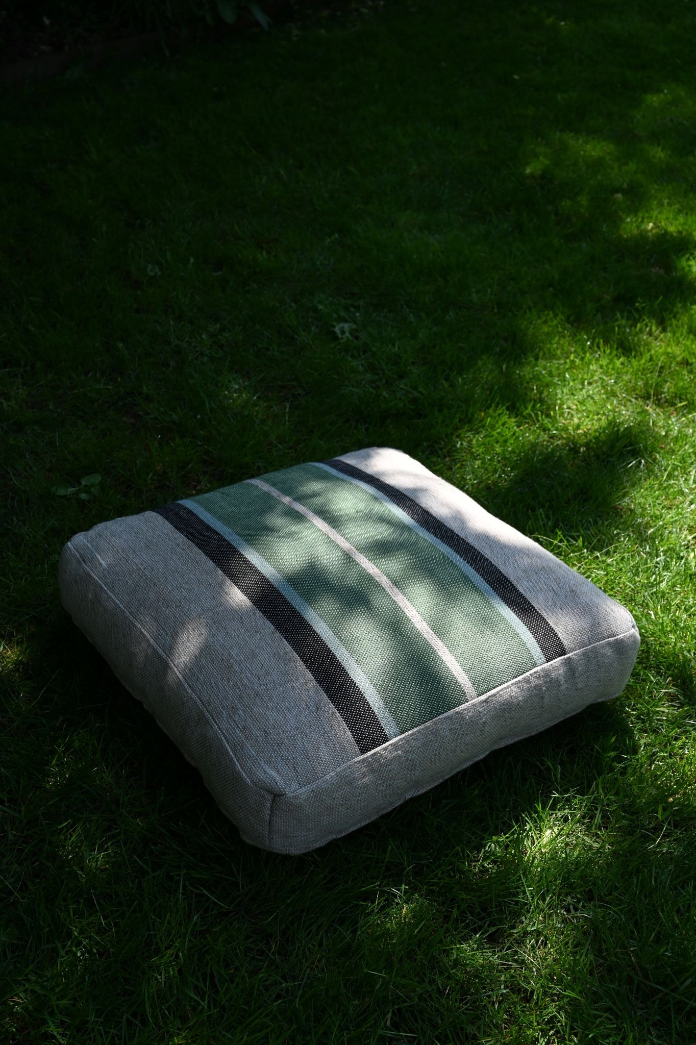 Green Stripe Floor Cushion