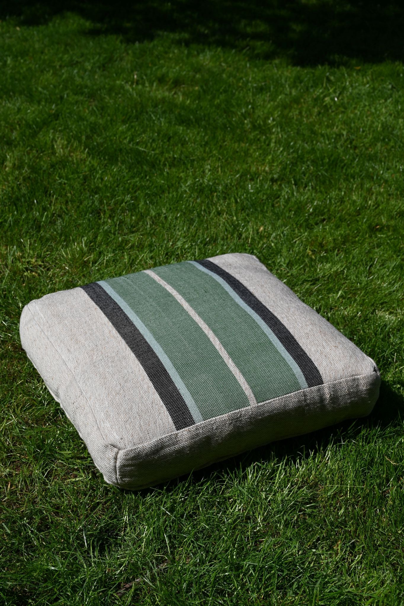 Green Stripe Floor Cushion