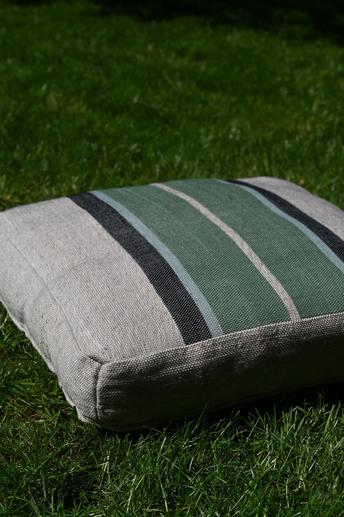 Green Stripe Floor Cushion