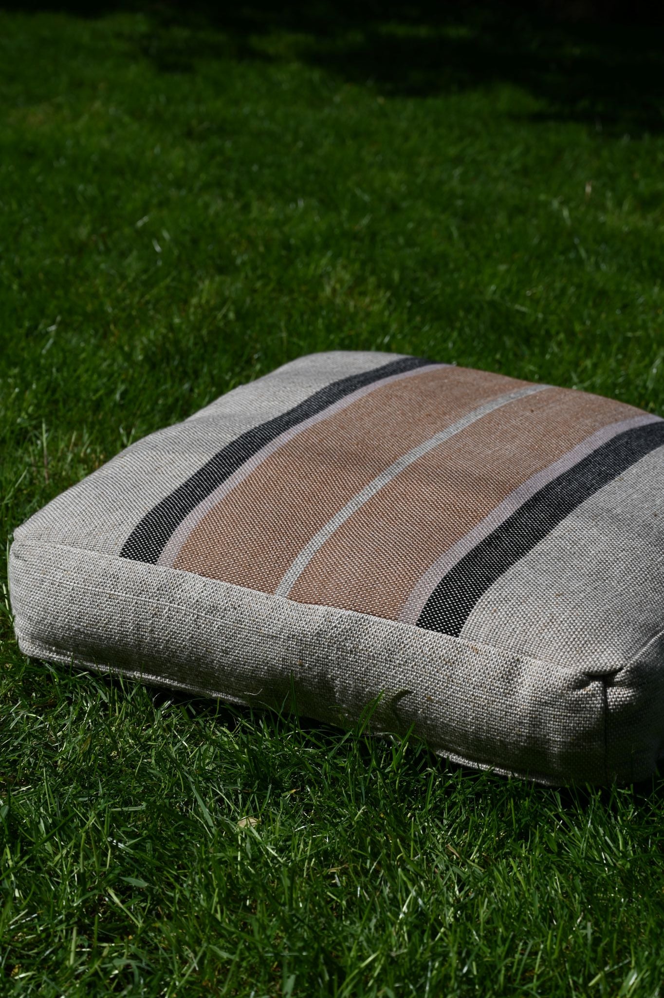 Mustard Stripe Floor Cushion