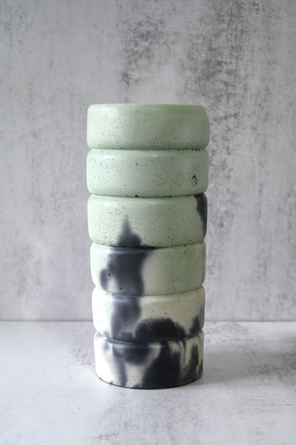 Blue Concrete Bubble Vase