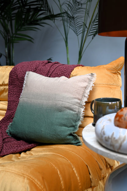 Square Ombre linen cushions