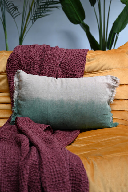 Rectangular Ombre linen cushions