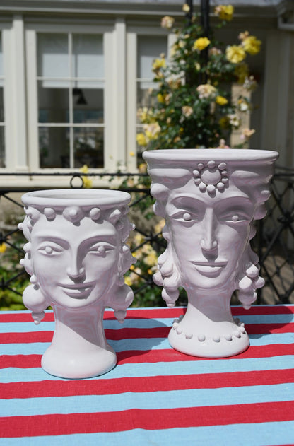 Large Female Italian Ceramic Bust Vase