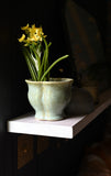 Small Green Ceramic Bell Plant Pot