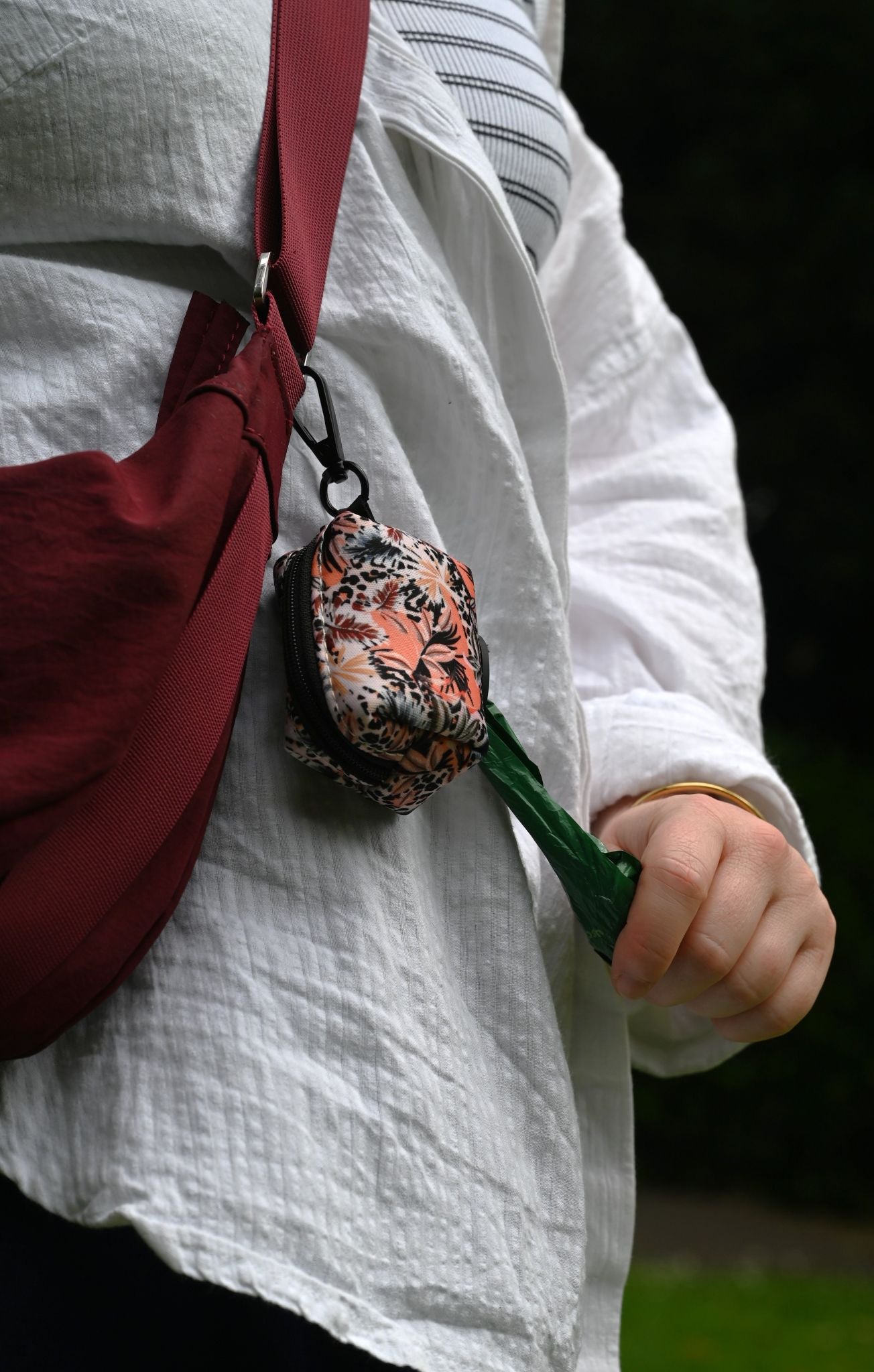 Coral Tropical Poo Bag Holder