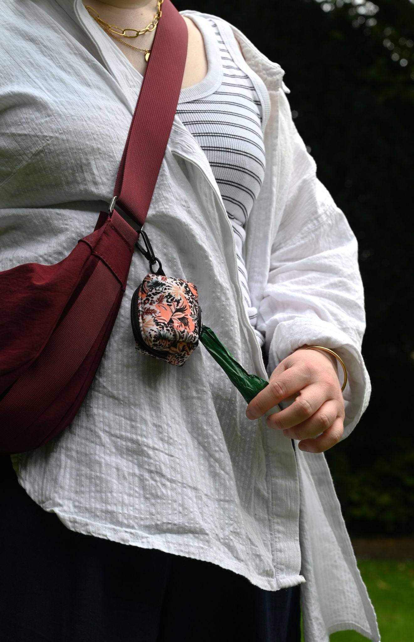 Coral Tropical Poo Bag Holder