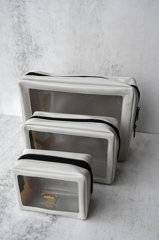 Ivory Suitcase Packing Pouches