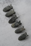 Set of Six Metal Fish Clips