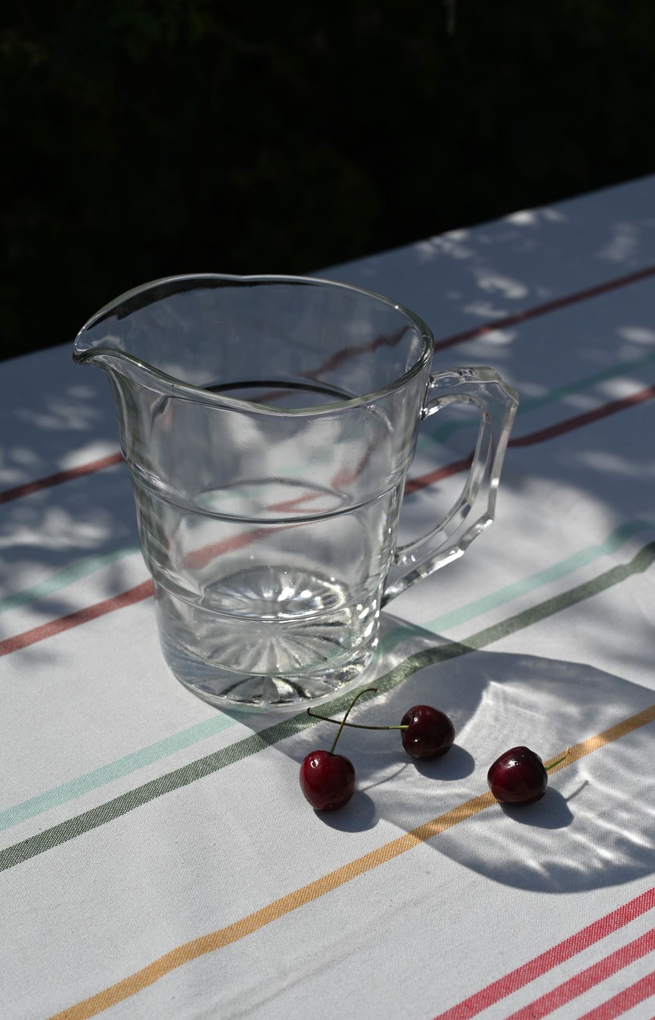 Chunky Clear Glass Jug