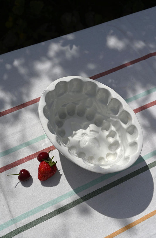 Vintage Ceramic Flower Jelly Mould