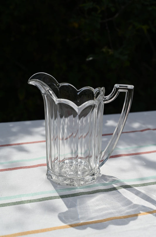 Scalloped Glass Jug