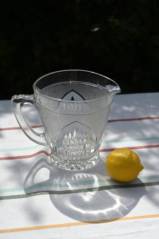 Vintage Frosted Glass Jug